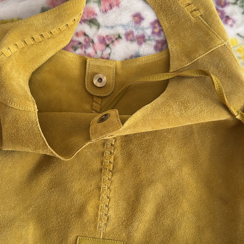 COPY - New 100% genuine suede yellow Haute Hippie Hobo with detachable pouch 🍀🍀 - Picture 8 of 13